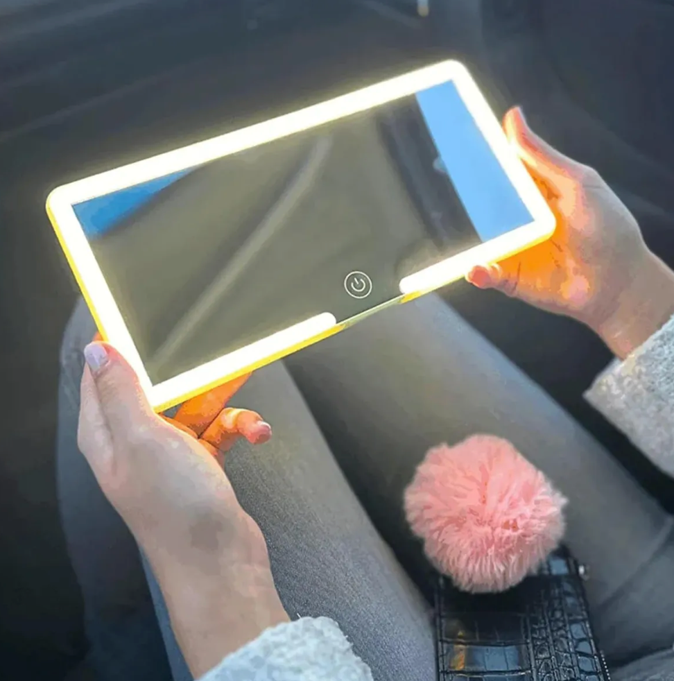 NovaMirror® - Espejo con 3 tonos de luz led para carro